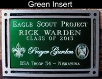 Plaque insert color selection - Green