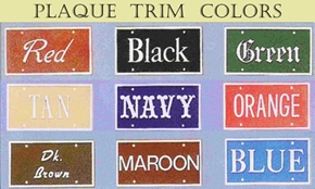 Illustration, plaque trim color selection