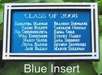 Plaque insert color selection - Blue