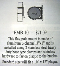 Catalog illustration - Flag pole mount