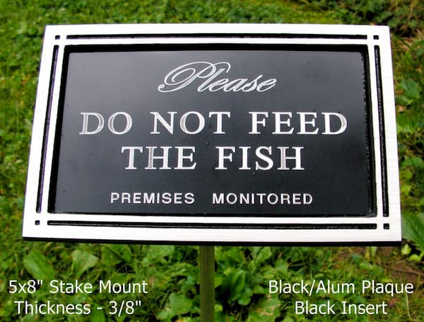 5x8" Outdoor plaque, Stake mount, Commercial information display